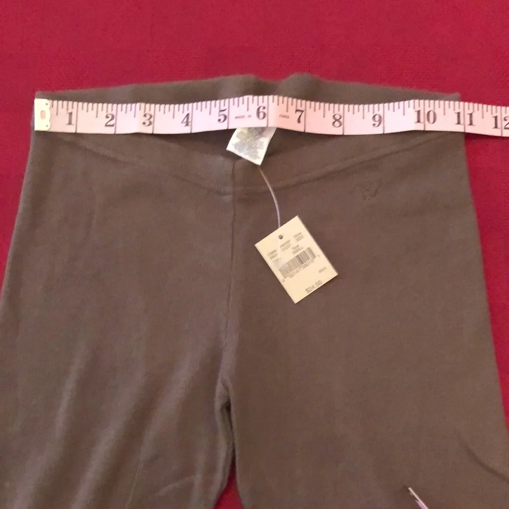 American Eagle Ultra Low Rise Ribbed Leggings in Brown Size Small Women’s